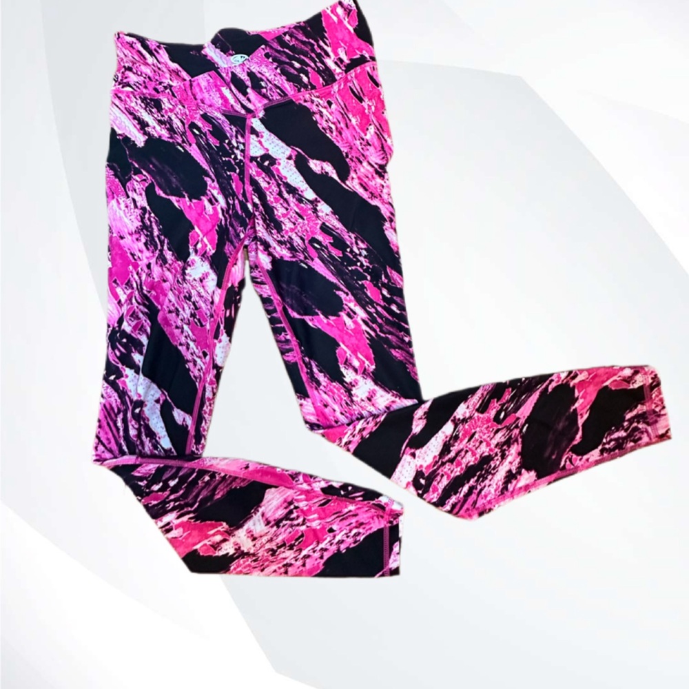 Athletic Works Pink and Black Leggings